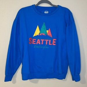 Seattle Graphic Vintage Blue Sweatshirt